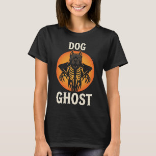 Camiseta Vetor de Terror de Halloween de Fantasma de Cachor
