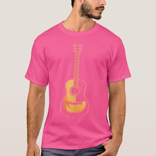 Camiseta Vetor de Violão Acústico (Frente)