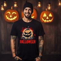 Vetor-Ilustração-Camisa-T-Halloween