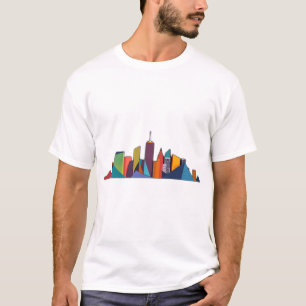 Camiseta Vetor Skyline abstrato Urbano