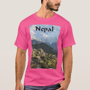Camiseta Vetor Viagem do Nepal
