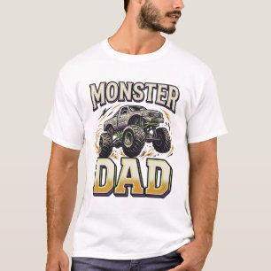 Camiseta Vetor Vintage Caminhão Monstro Pai Monstr