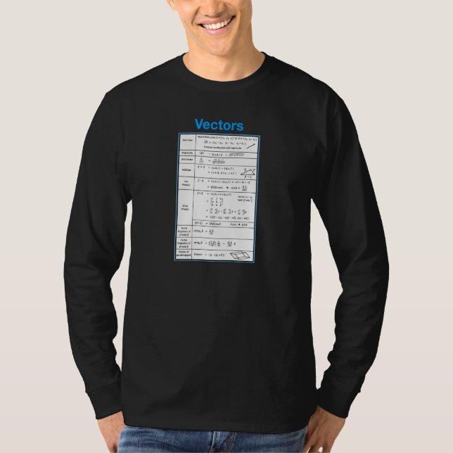 Camiseta Vetores educacionais de matemática (V2) (Frente)