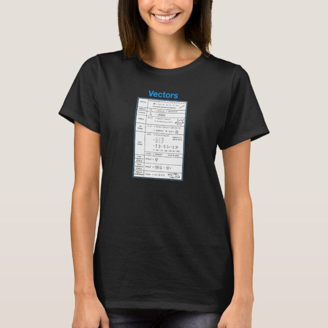 Camiseta Vetores educacionais de matemática (V2) (Frente)