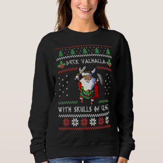 Camiseta Vhalla, Viking Deck De Natal Norse Do Xmas