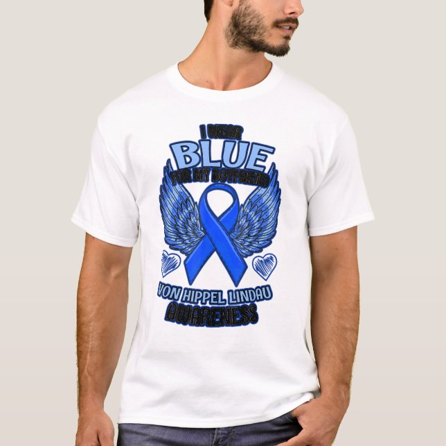 Camiseta Vhl Awareness Boyfriend Support Ribbon (Frente)