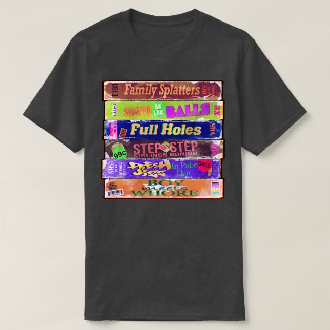 Camiseta VHS para adultos dos anos 90 (Frente do Design)