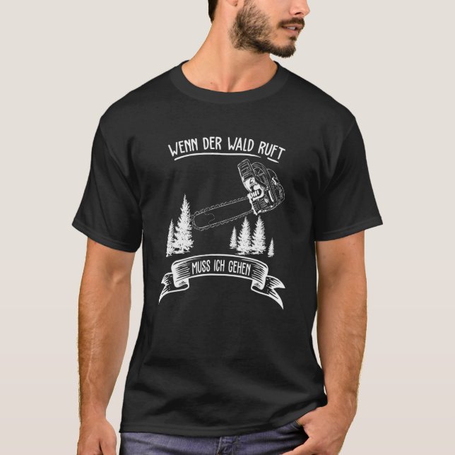 Camiseta Vi Chainsaw Lumberjack Se A Floresta Ruft Muda Ic (Frente)