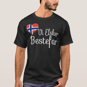 Camiseta Vi Elsker Bestefar Nós Amamos O Avô Norueguês