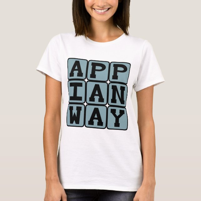 Camiseta Via Apiana, Estrada Romana (Frente)