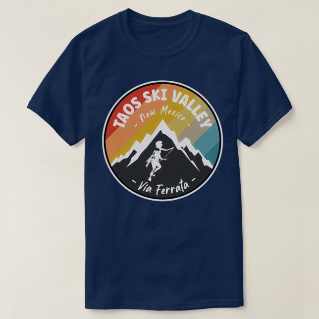Camiseta Via Ferrata Taos Ski Valley Novo México (Frente do Design)