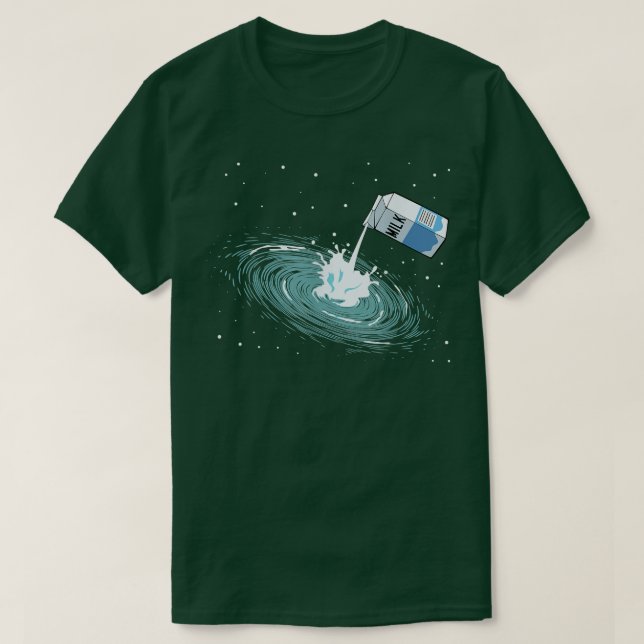 Camiseta Via Látea Engraçado Astronomia Espacial Cónica Gal (Frente do Design)