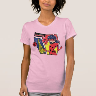 Camiseta Via Parisiense de Ladybug em Quadrinhos Miraculoso
