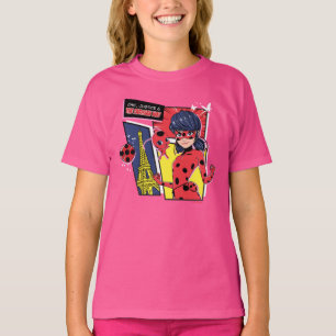 Camiseta Via Parisiense de Ladybug em Quadrinhos Miraculoso
