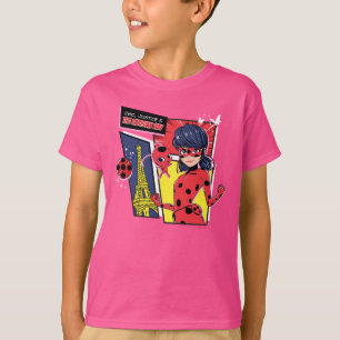 Camiseta Via Parisiense de Ladybug em Quadrinhos Miraculoso