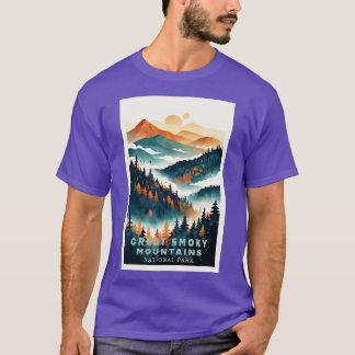 Camiseta viagem 16 do Parque Nacional dos Montanhas do Enfu