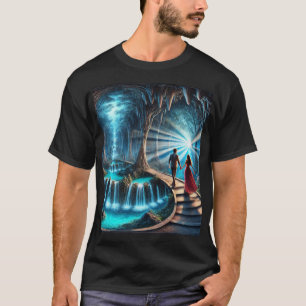 Camiseta Viagem à Caverna de Cristal: Caminho através do Ce