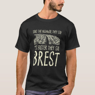 Camiseta Viagem à estrada de Brest França Viagem Traffic