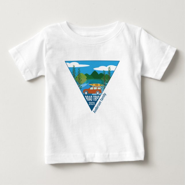 Camiseta Viagem à família personalizada na montanha (Frente)