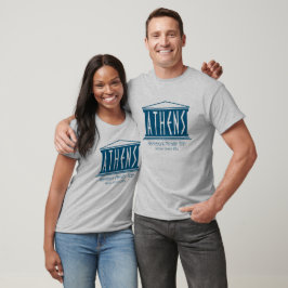 Camiseta Viagem à Grécia da família de tipografia do logoti