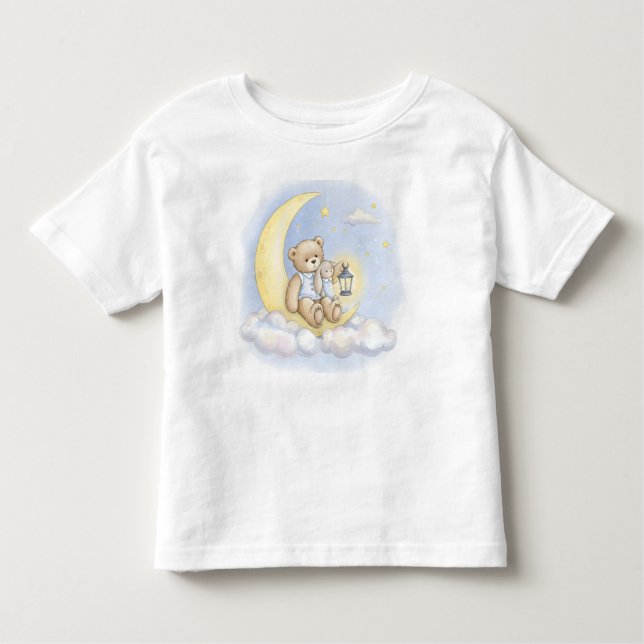Camiseta Viagem à Lua, Ursinho e Coelho (Frente)