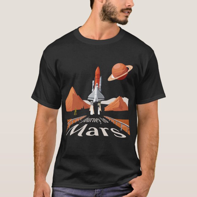 Camiseta Viagem a Marte Basic Dark T Shirt (Frente)