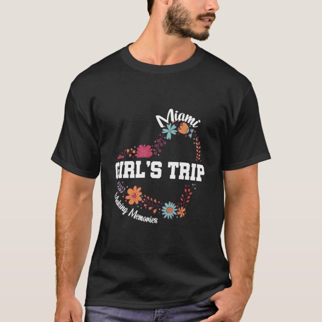 Camiseta Viagem a Miami 2023 Flor de Memórias (Frente)