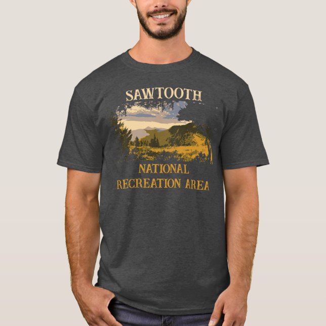 Camiseta Viagem à Zona Nacional de Recreação de Sawtooth (Frente)