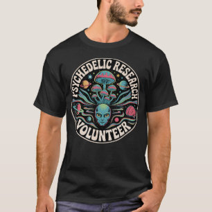 Camiseta Viagem Alien Voluntária de Pesquisa Psicodélica