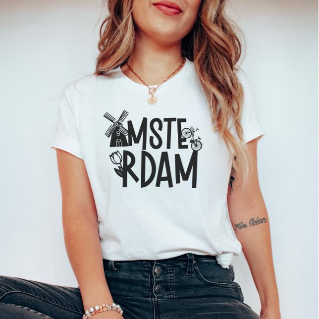 Camiseta Viagem Amsterdã Holanda  (Criador carregado)