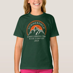 Camiseta Viagem Anual de Caminhada em Família Montanhas Com