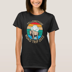 Camiseta Viagem ao Búfalo Bisonte do Parque Nacional de Yel