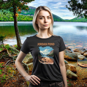 Camiseta Viagem ao Jordan Pond Acadia Azul