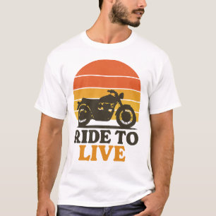 Camiseta Viagem ao Vivo - Teto Gráfico Sunset de Motociclo