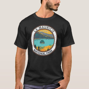Camiseta Viagem Art Vintage Crachá do Parque Nacional de Ma
