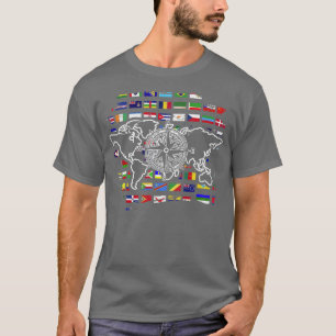 Camiseta Viagem Compass World Map Travando Internacional