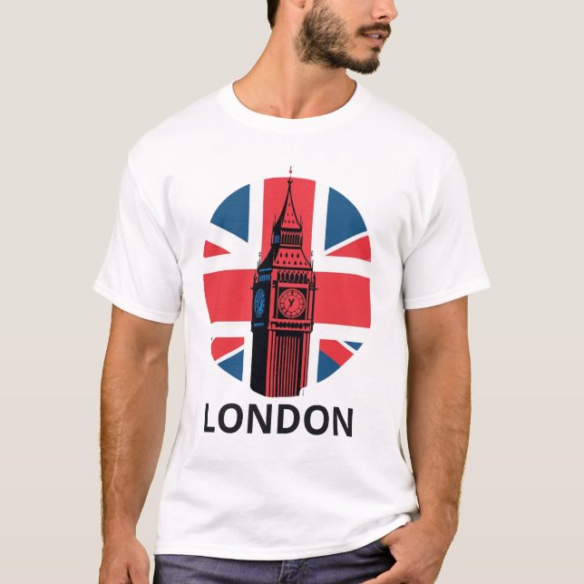 Camiseta Viagem Country Capital City London Reino Unido (Frente)