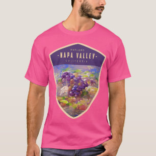Camiseta Viagem Crachá Uvas de Vinho da Califórnia Napa Val