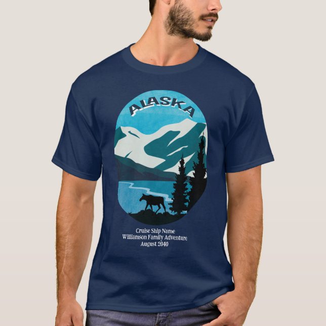 Camiseta Viagem Cruise Da Família Alaska (Frente)