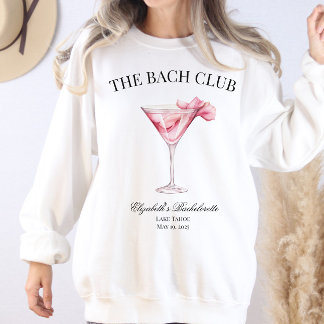 Camiseta Viagem da Bach Club Pink Cocktail Bachelorette Gir