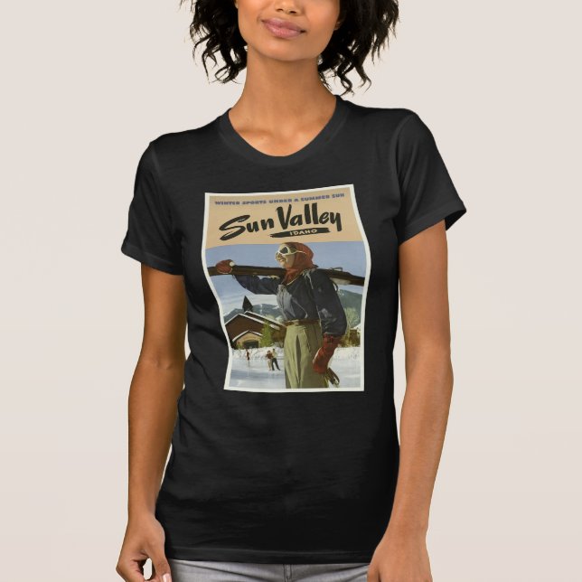 Camiseta Viagem da estância de esqui de Sun Valley Idaho do (Frente)