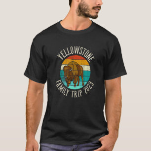Camiseta Viagem da Família Bison YELLOWSTONE 2023