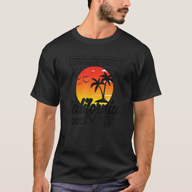 Camiseta Viagem da Família California 2023 Beach Family Tri (Frente)