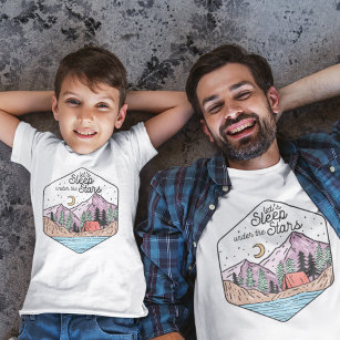 Camiseta Viagem da família de acampamento de corte