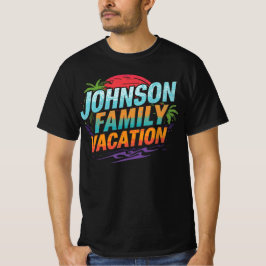 Camiseta Viagem da Família Johnson Destino Personalizado de
