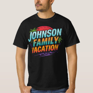 Camiseta Viagem da Família Johnson Destino Personalizado de