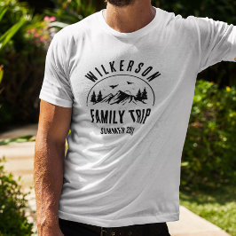 Camiseta Viagem da família russa: Florestas Retro Vintage