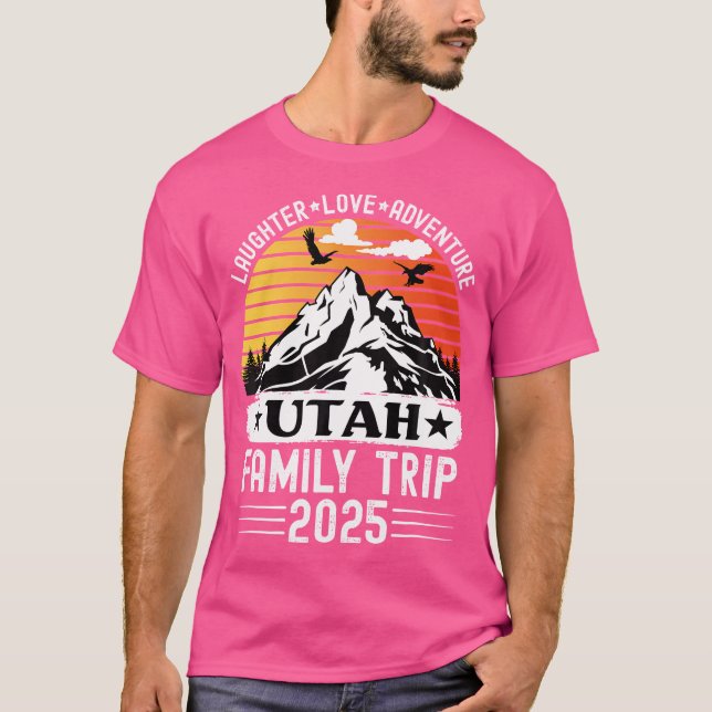 Camiseta Viagem da Família Utah 2025, Aventura para Campos  (Frente)