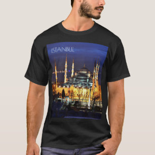 Camiseta Viagem da Mesquita Azul de Istambul - Sala Noturna