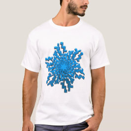 Camiseta Viagem da Vida: Um Floco de Neve Geométrico